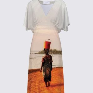 Water is life Sarah V-neck Dress